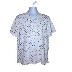 Scotch and Soda Collared Short Sleeve Polo Preppy Shirt Mens Size XL White